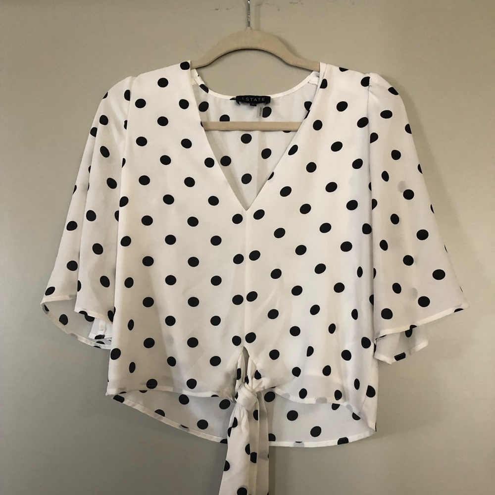 1 State Tie Front blouse